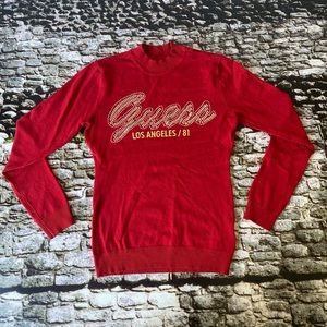 Guess Sweatshirt. Women Size Small. Red